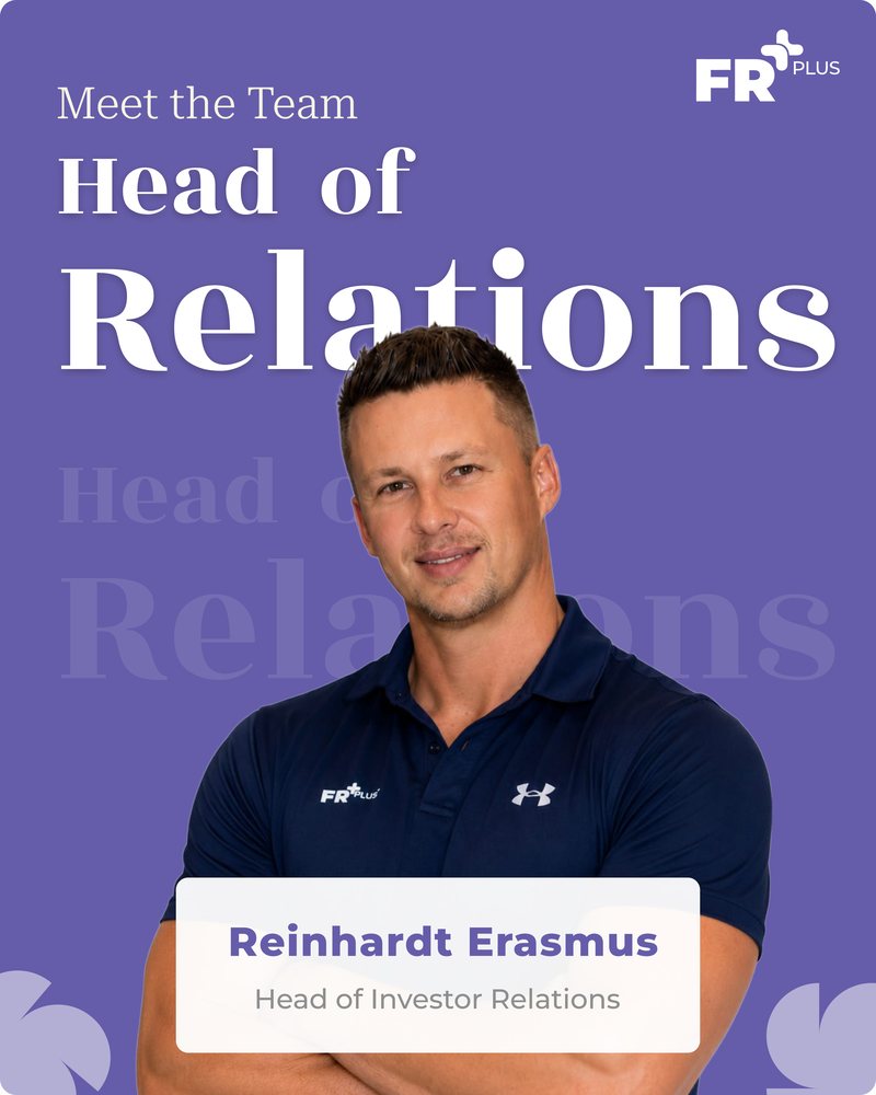 Reinhardt Erasmus, Head of Investor Relations at FR Plus